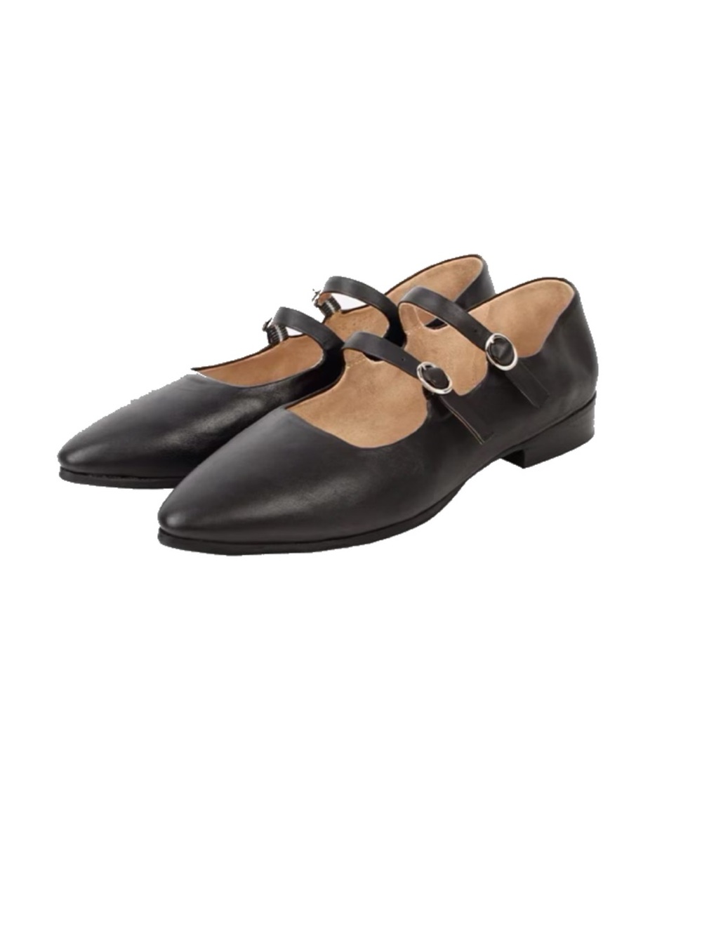 Women’s Poppy Barley Black Double-Strap Mary Jane Flats